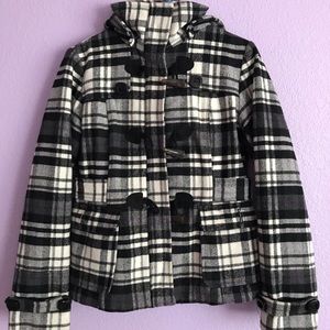 Hydraulic Plaid Winter Coat